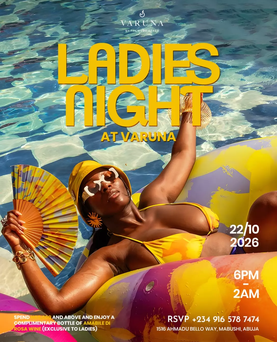 LADIES’ NIGHT AT VARUNA – VARUNA BY THE GOOD BEACH