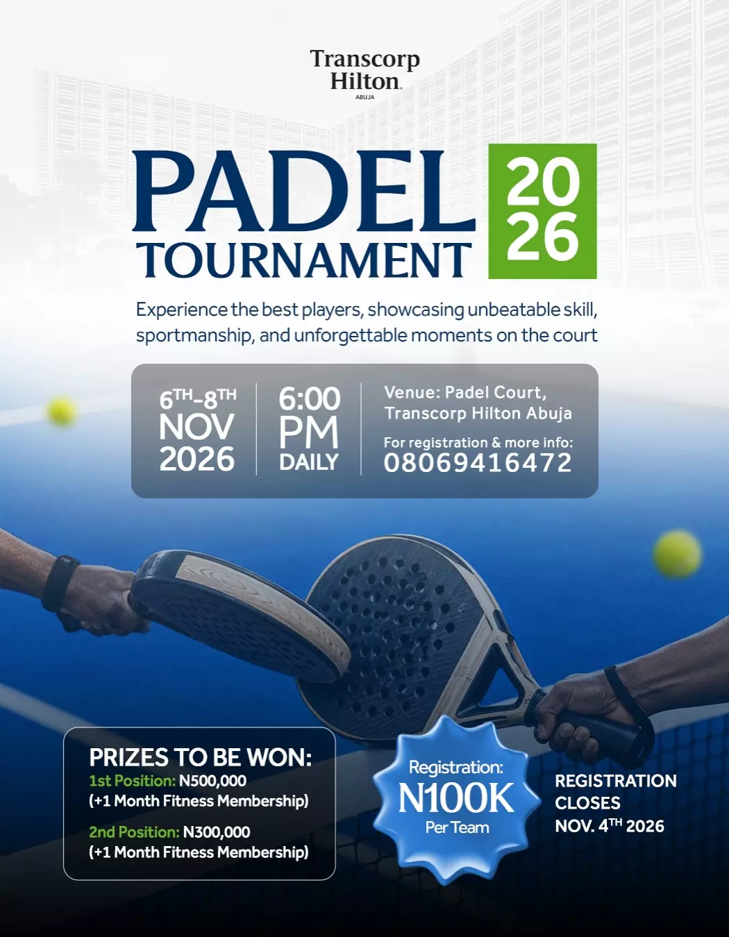ABUJA PADEL TOURNAMENT 2026