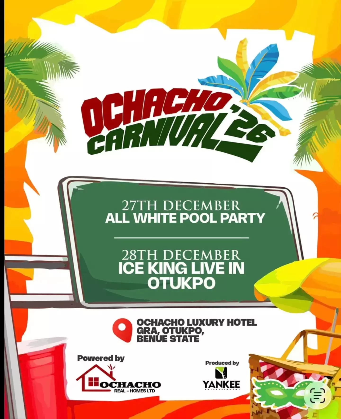 OCHACHO CARNIVALES – ALL WHITE POOL PARTY & ICE KING LIVE