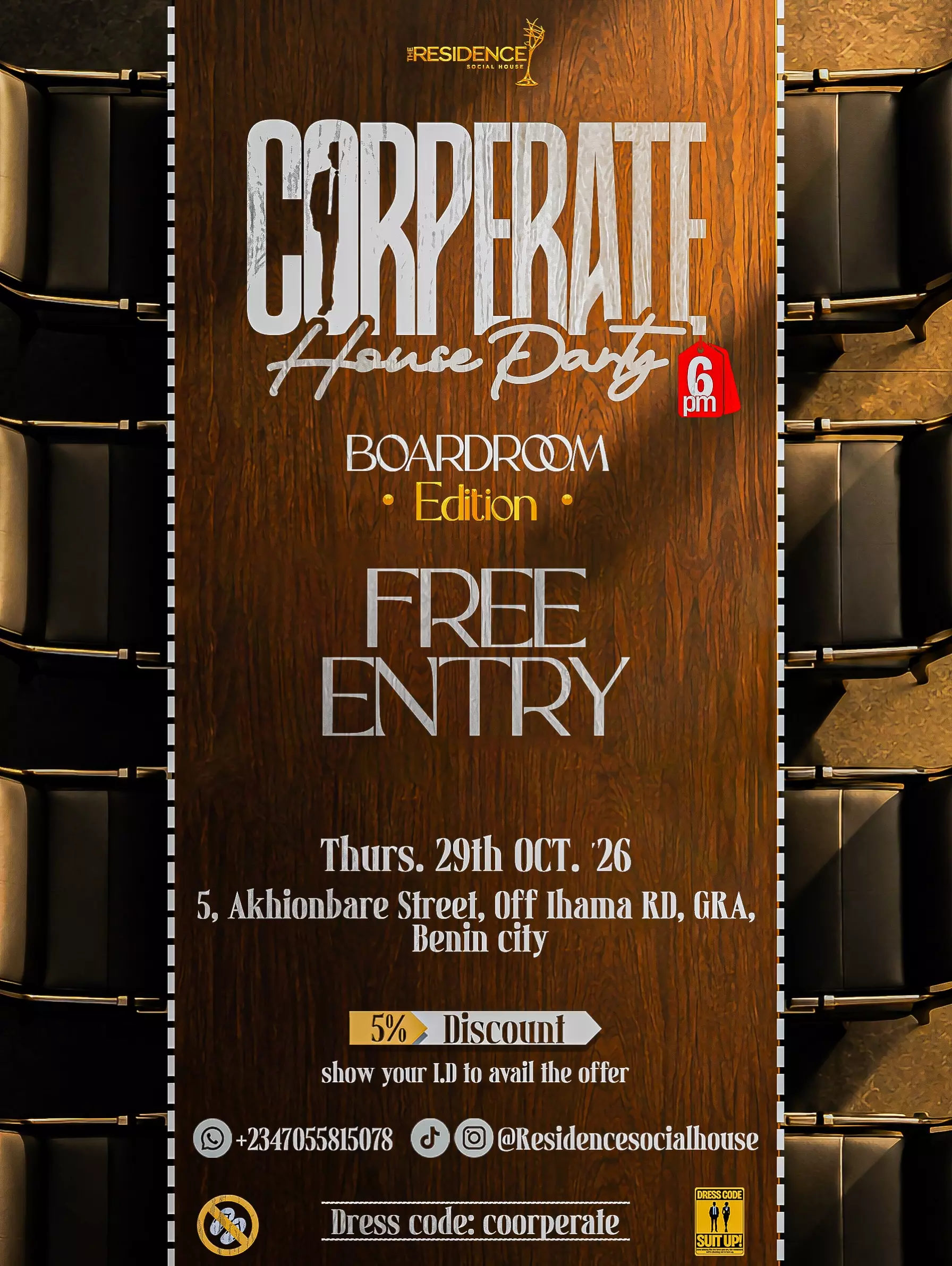 CORPORATE HOUSE PARTY (BOARDROOM EDITION)