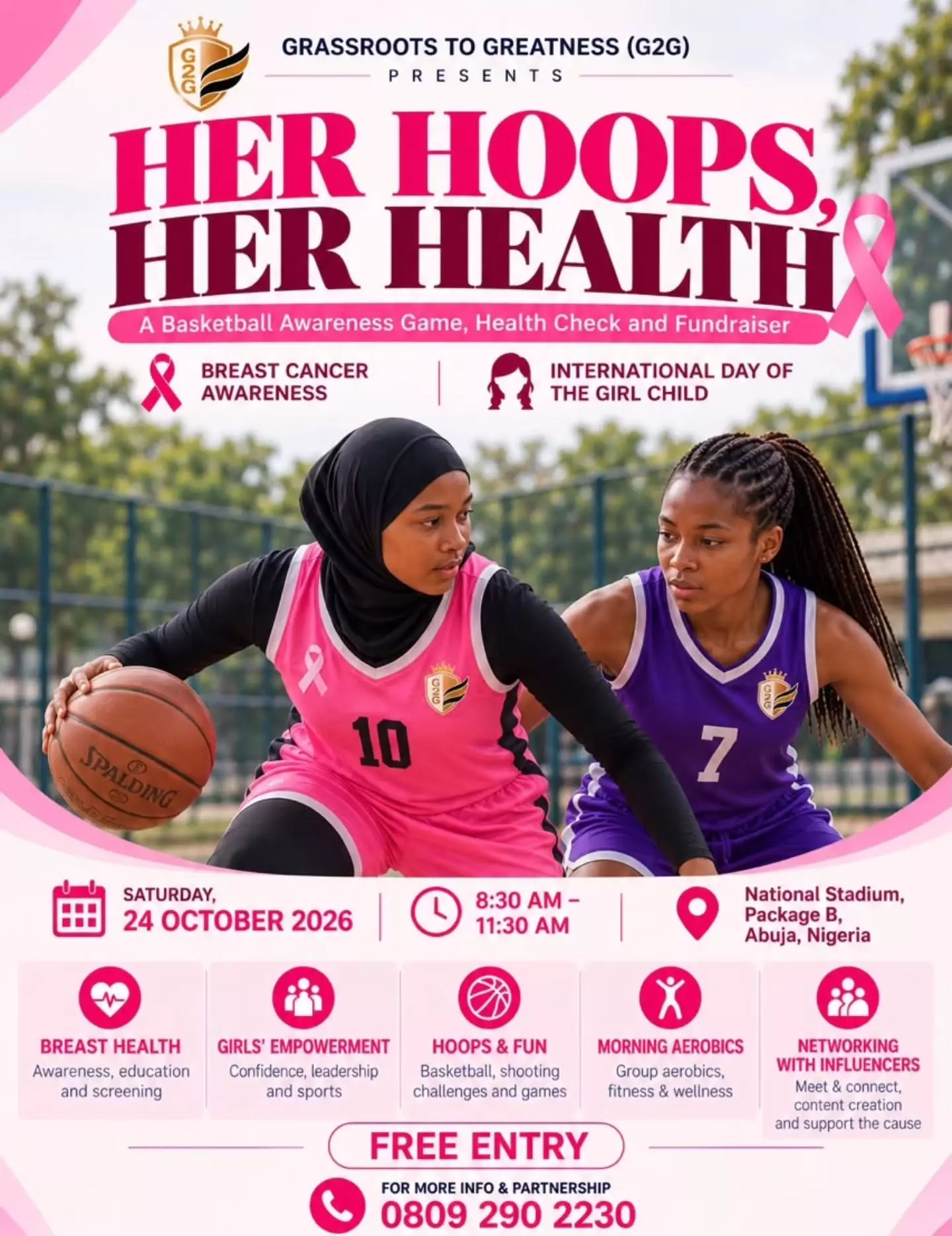 HER HOOPS, HER HEALTH – GRASSROOTS TO GREATNESS (G2G)