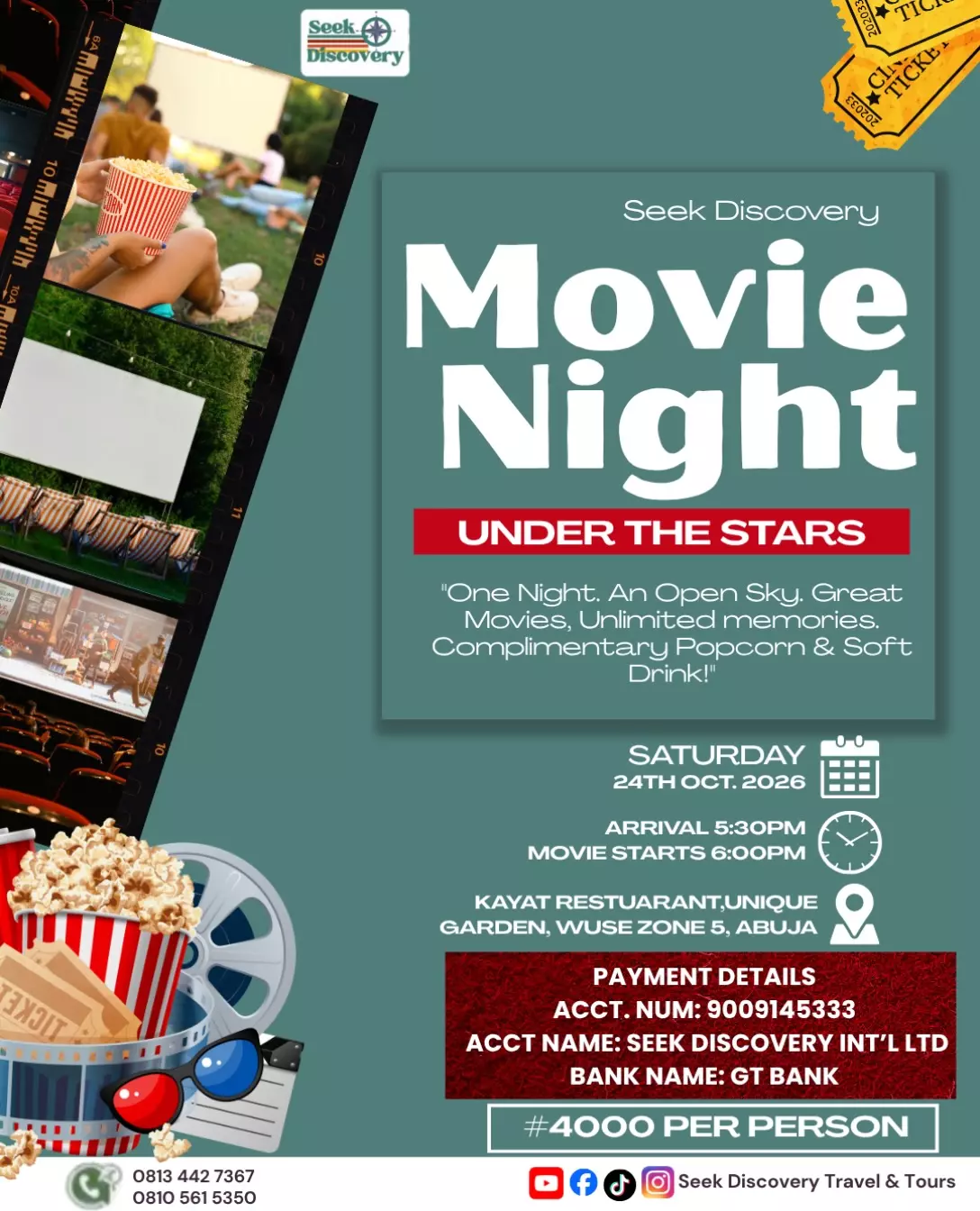 SEEK DISCOVERY MOVIE NIGHT UNDER THE STARS 2026