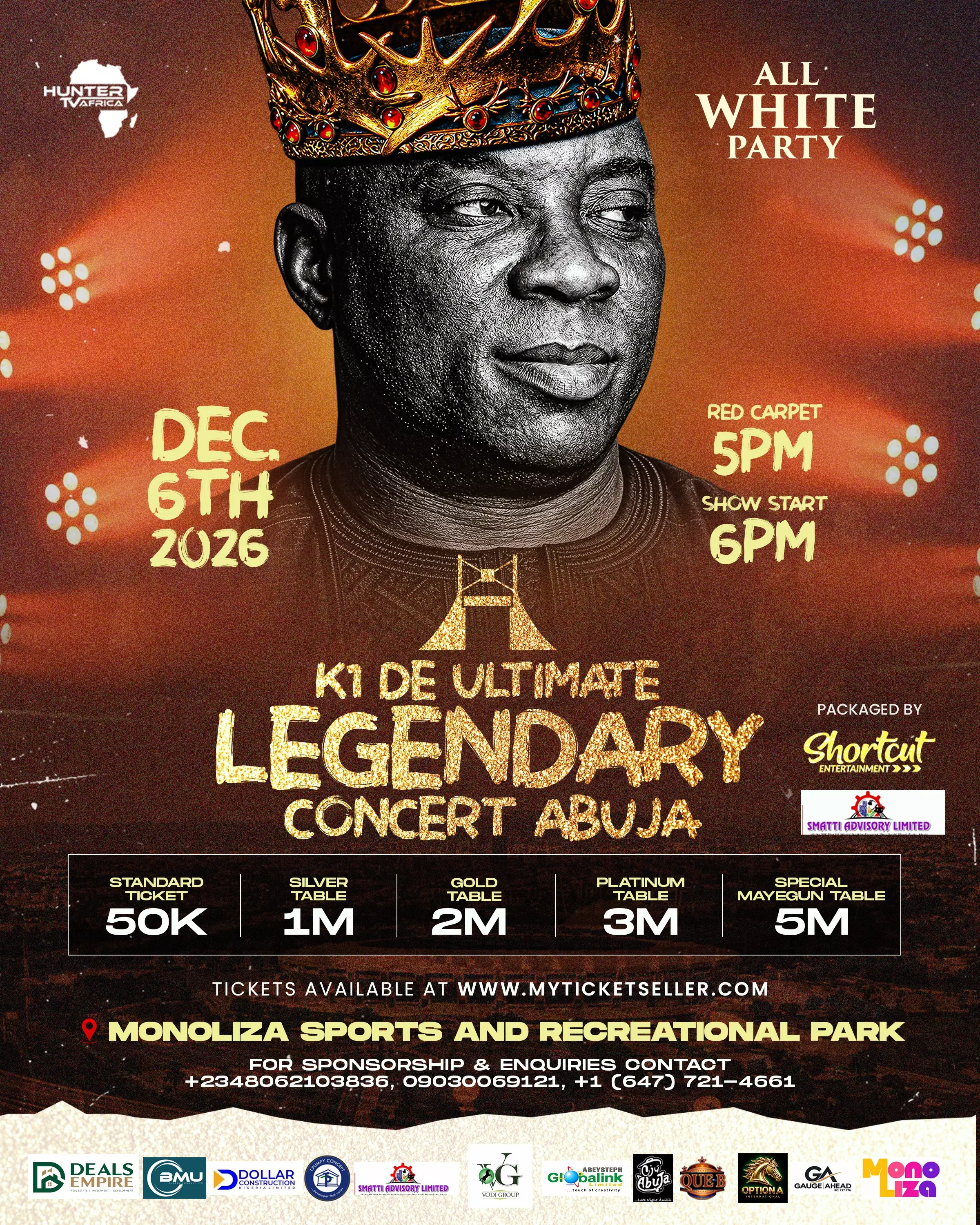 K1 DE ULTIMATE LEGENDARY CONCERT ABUJA 2026