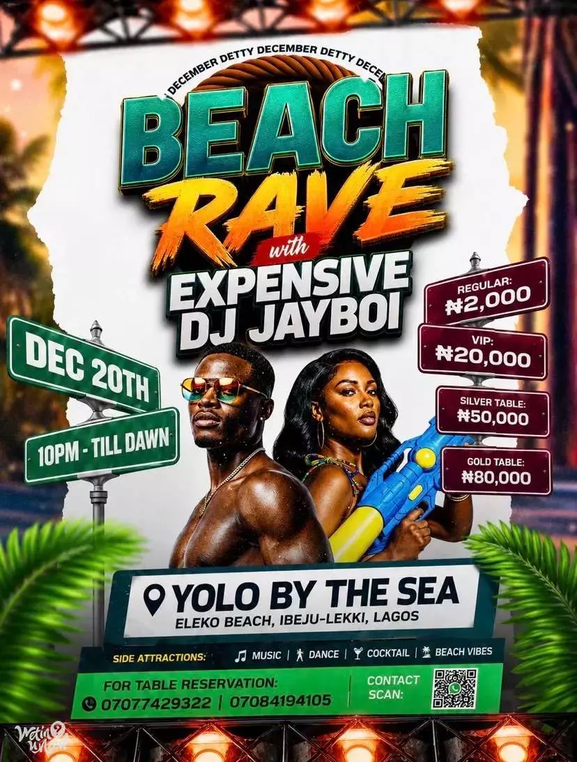 BEACH RAVE WITH EXPENSIVE DJ JAYBOI