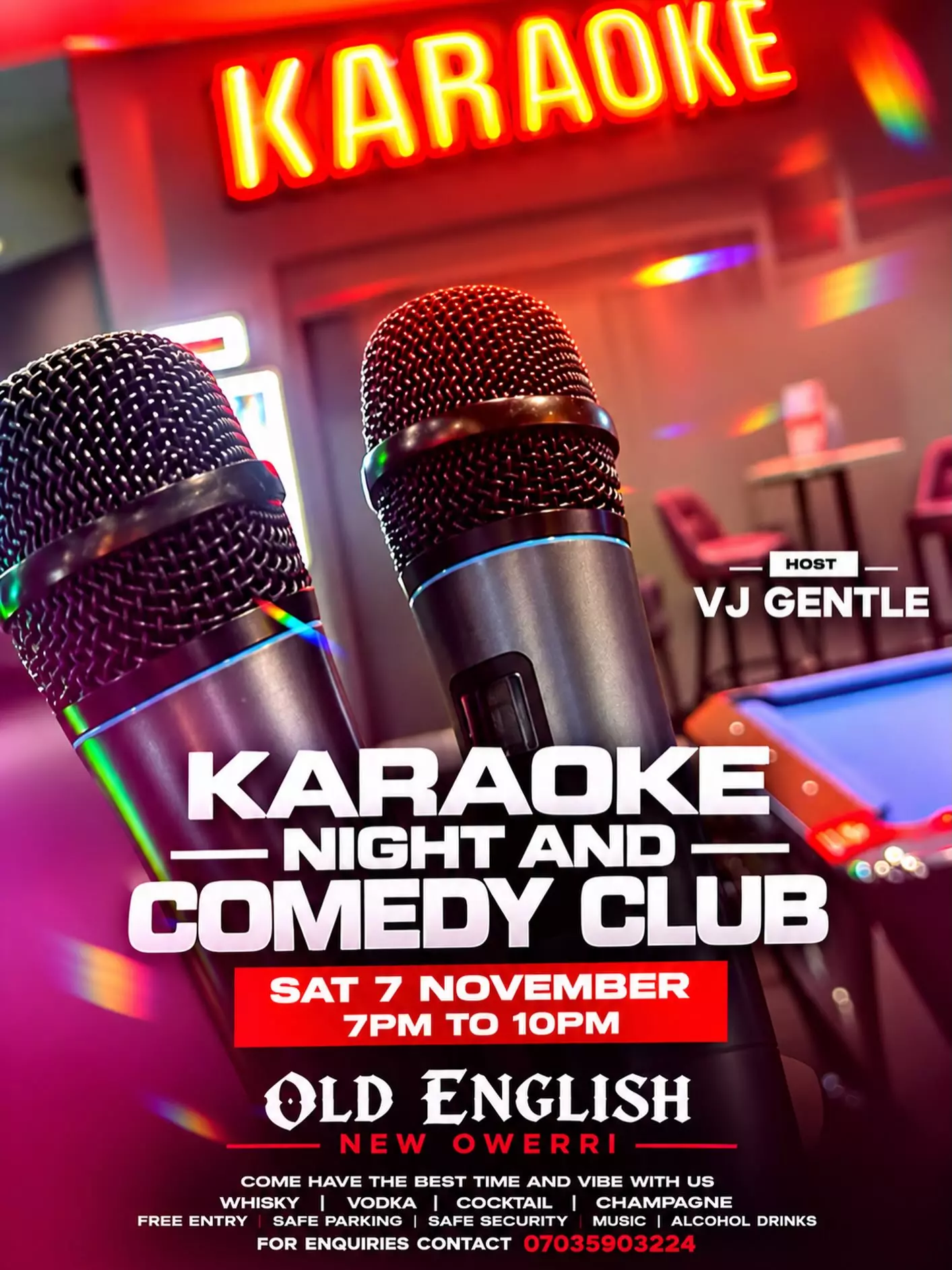 AT OLD ENGLISH BAR & GRILLS  DESCRIPTION