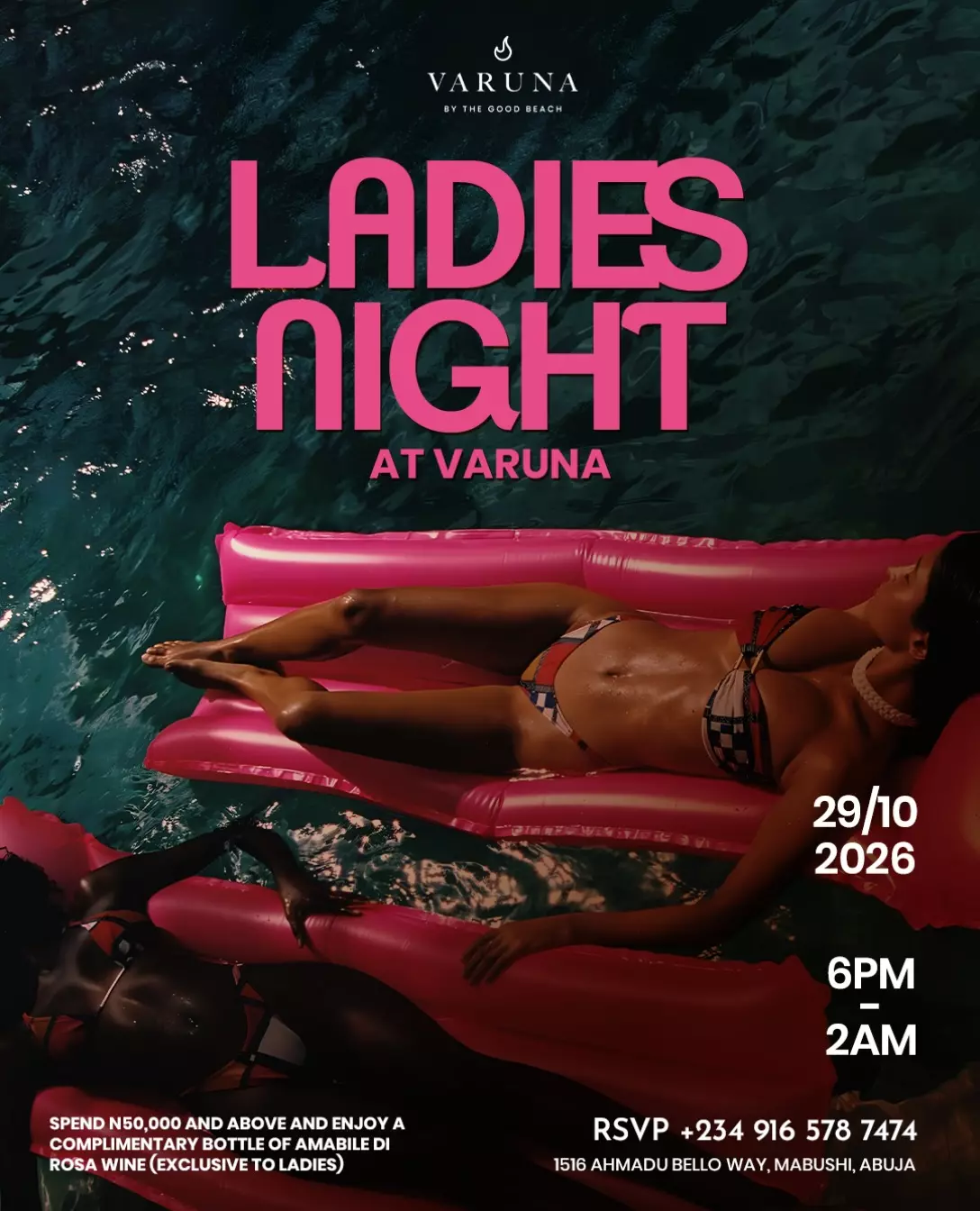 LADIES NIGHT AT VARUNA