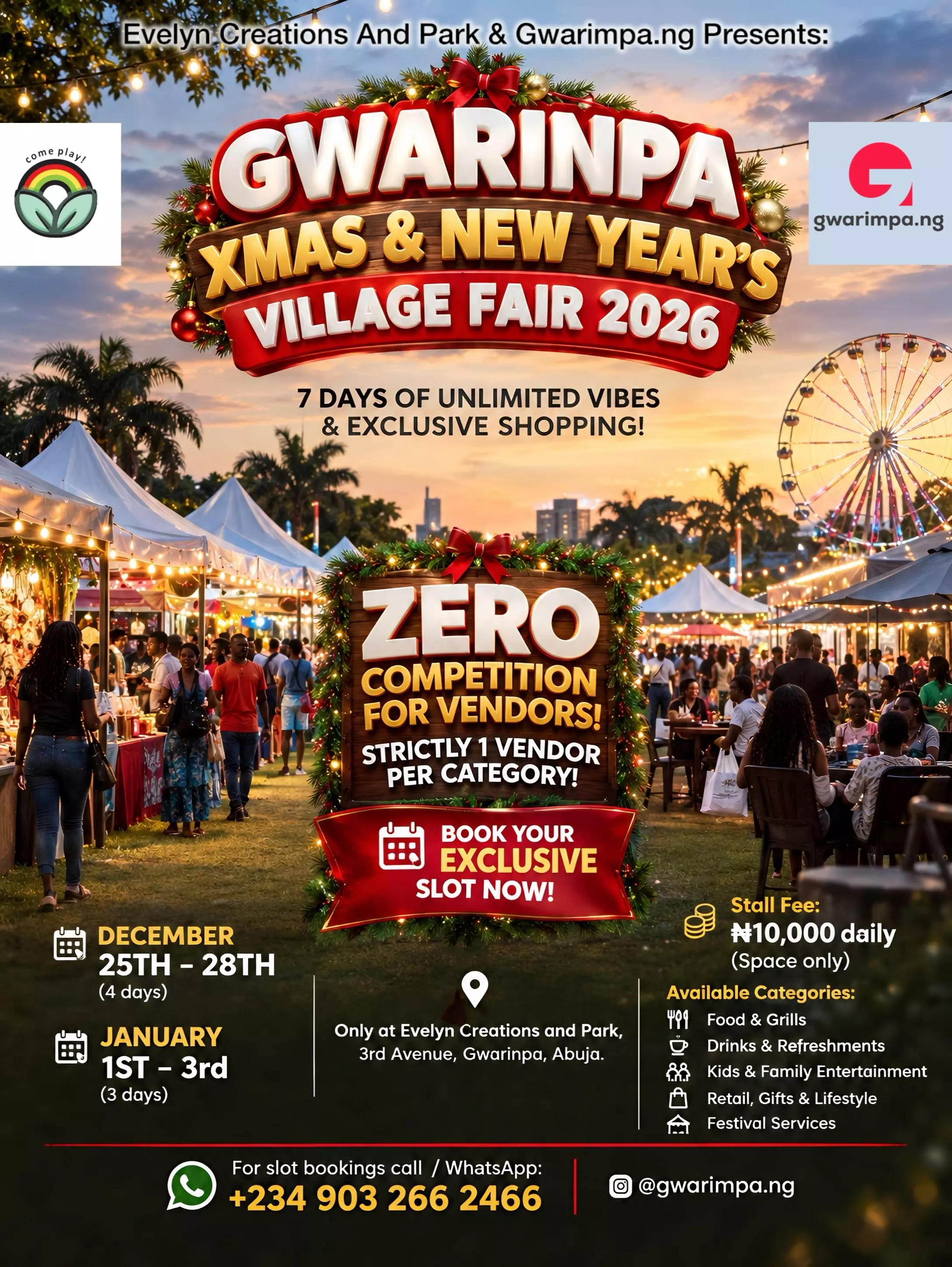 GWARINPA XMAS & NEW YEAR'S VILLAGE FAIR 2026