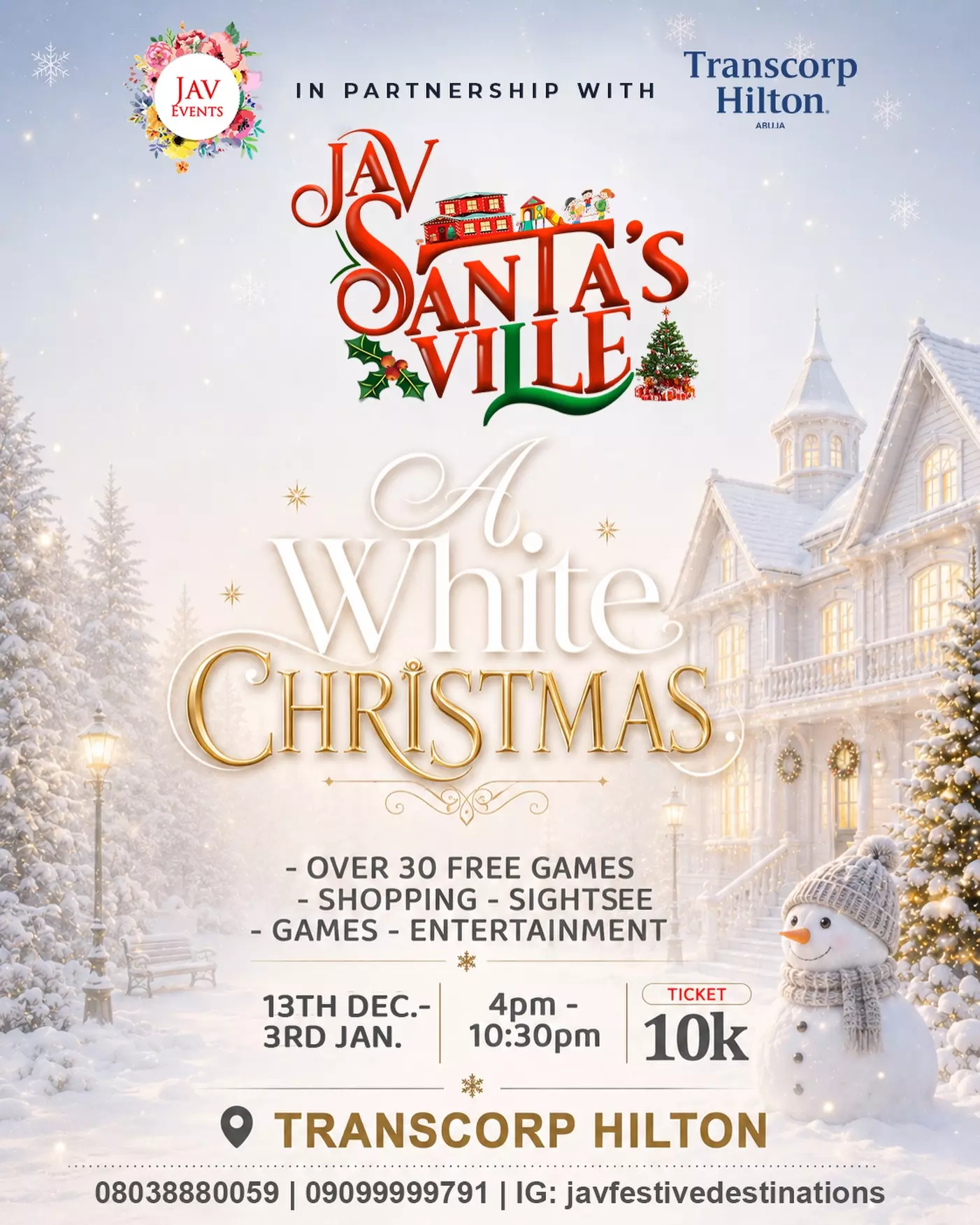 JAV SANTA'S VILLE: A WHITE CHRISTMAS