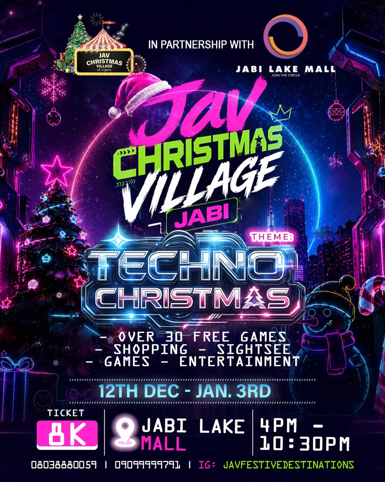 JAV CHRISTMAS VILLAGE JABI: TECHNO CHRISTMAS