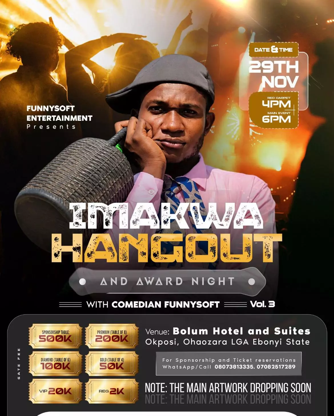 IMAKWA HANGOUT & AWARD NIGHT VOL. 3 WITH COMEDIAN FUNNYSOFT
