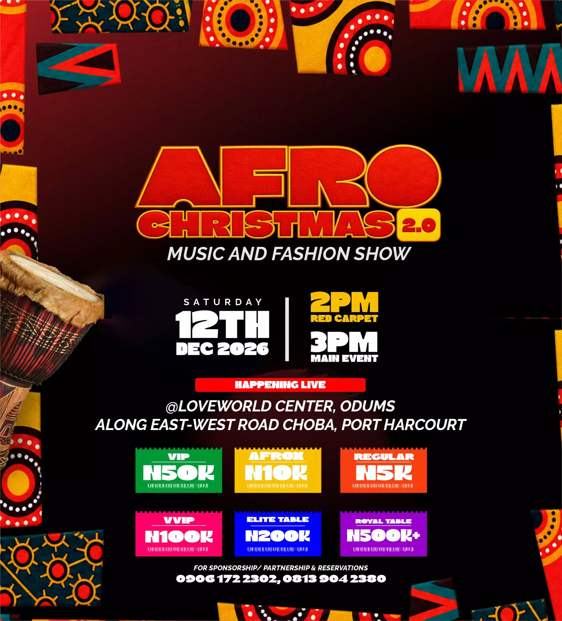 AFRO CHRISTMAS 2.0 – MUSIC AND FASHION SHOW